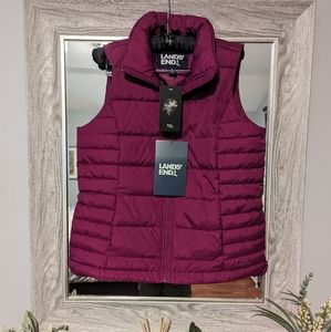 🍁 Fall Favorite Lands End down puffer vest size S 6-8